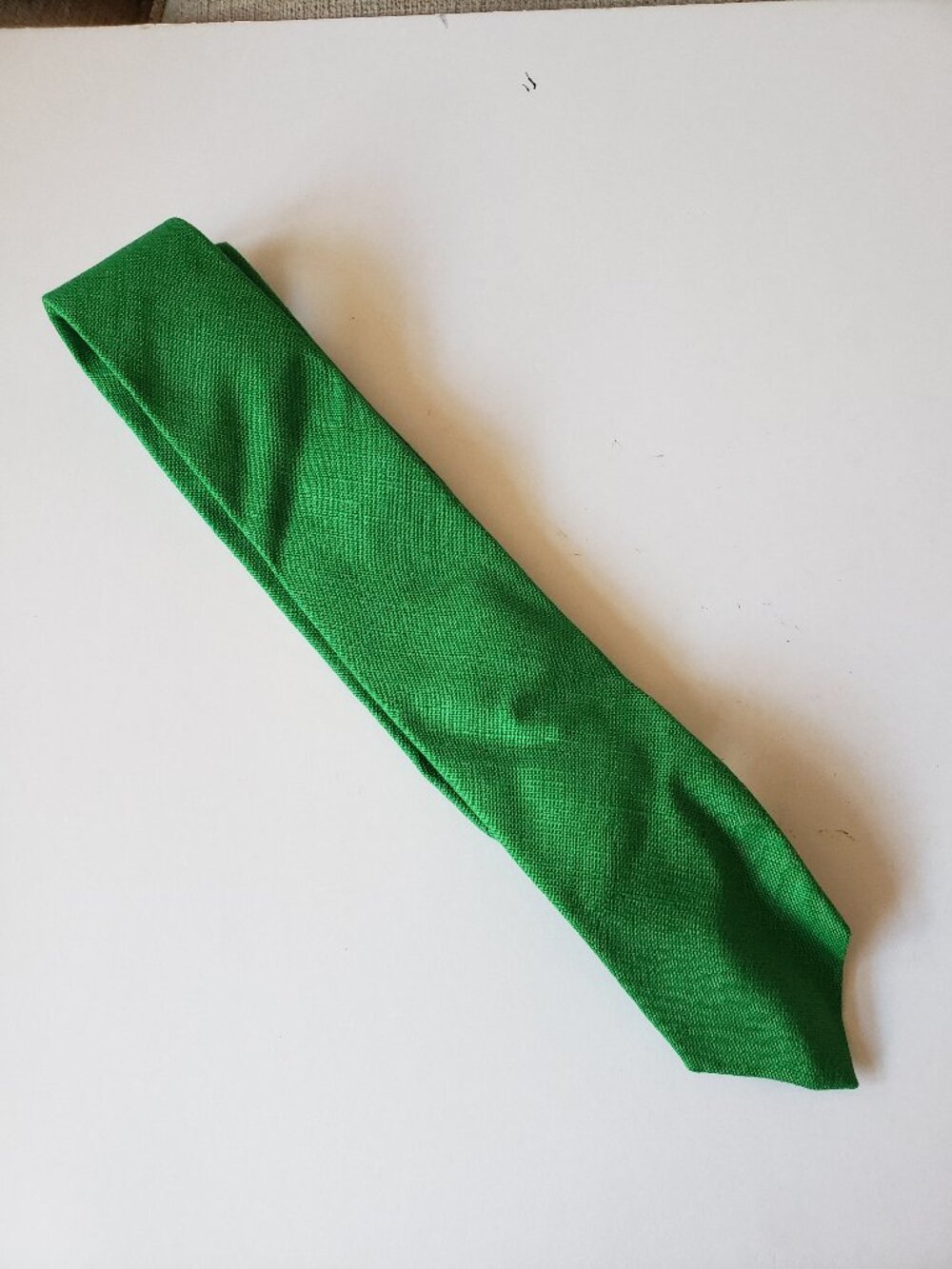FERRELL REED  Green Linen Tie